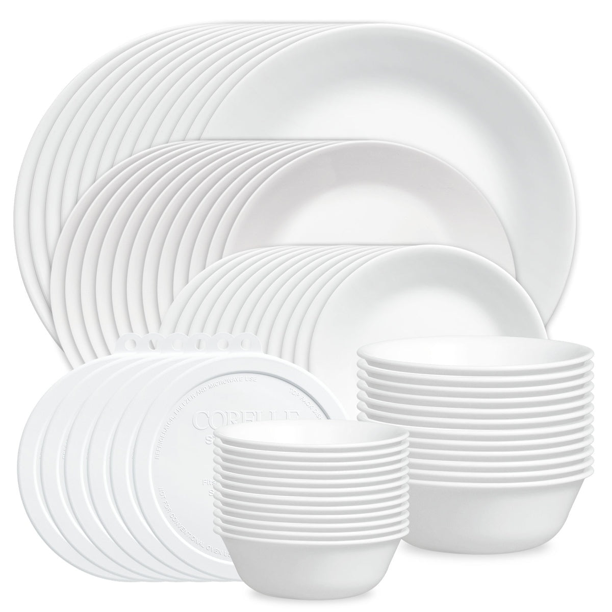 Corelle® Winter Frost White 66-piece Dinnerware Set, Service for 12