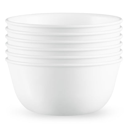 Corelle® Winter Frost White Dinnerware Set – Service for 6 + Soup Bowls