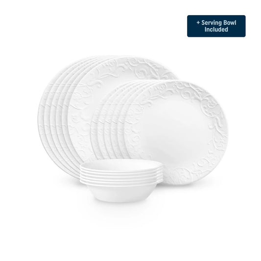 Corelle® Bella Faenza Dinnerware Set – Service for 6 + Serving Bowl