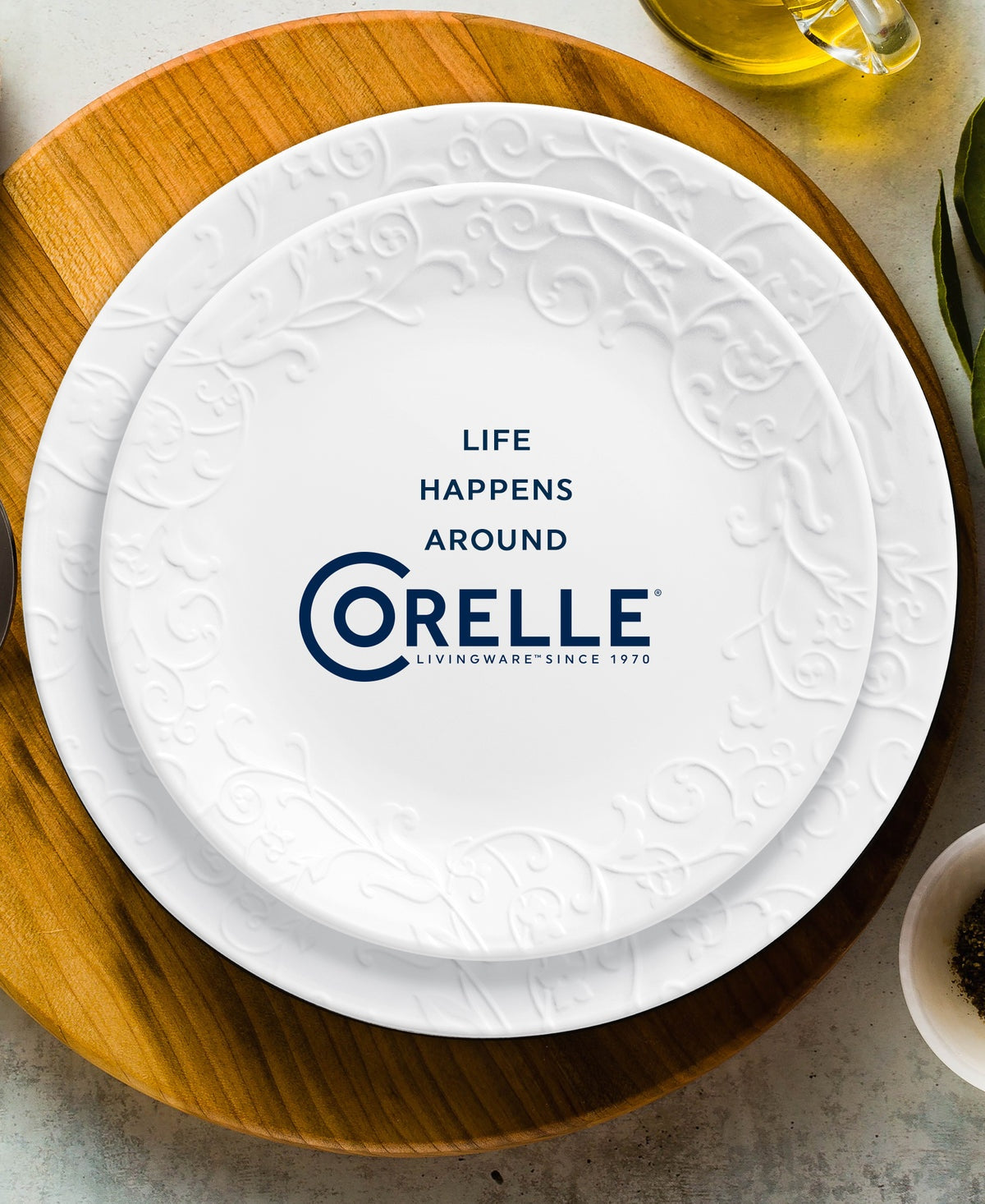 Corelle® Bella Faenza Dinnerware Set – Service for 6 + Serving Bowl