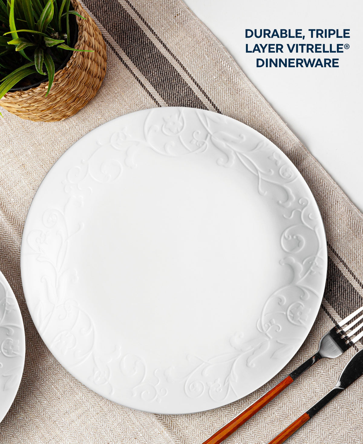 Corelle® Bella Faenza Dinnerware Set – Service for 6 + Serving Bowl