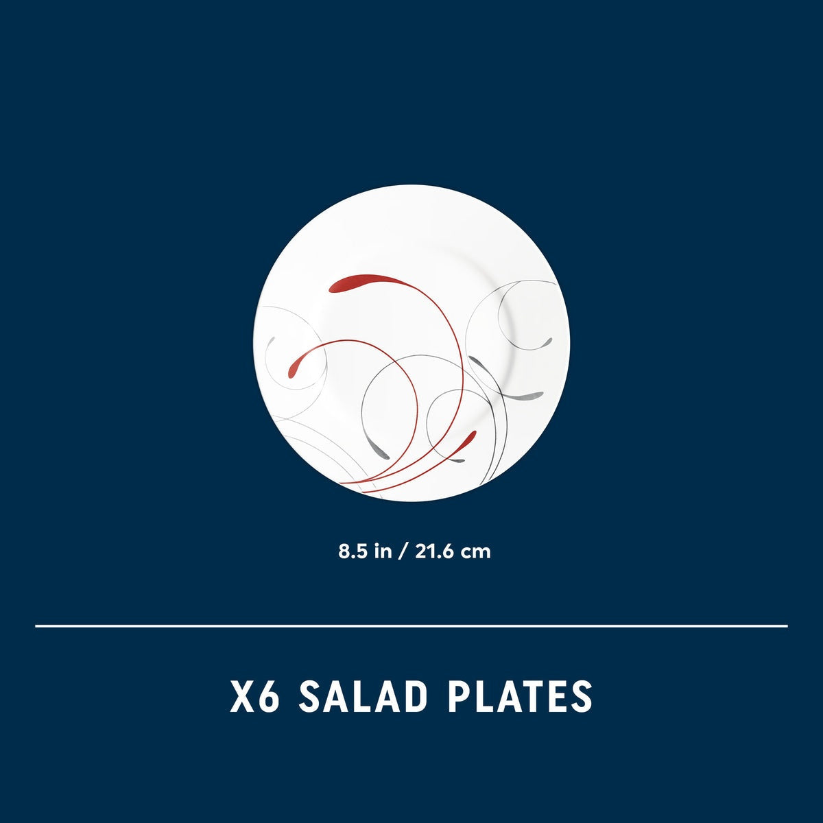 Corelle® Round Splendor 8.5" Salad Plate, 6-pack