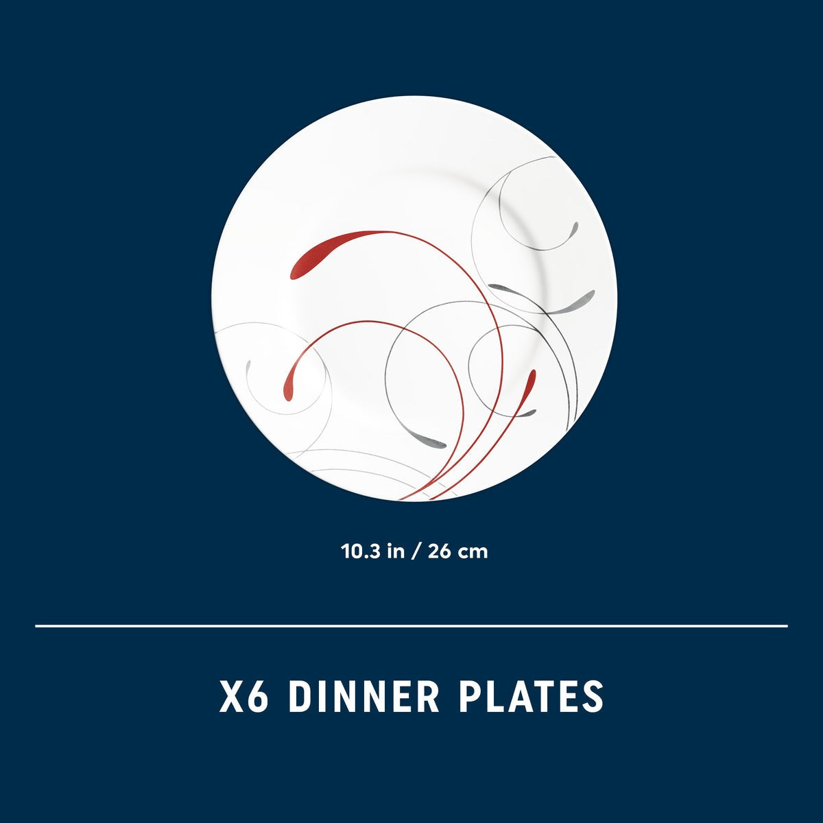 Corelle® Round Splendor 10.5" Dinner Plate, 6-pack
