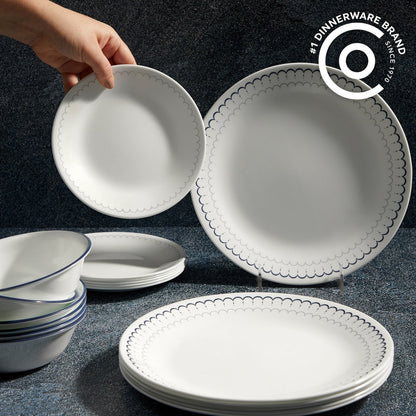 Corelle® Caspian Lace 66-piece Dinnerware Set, Service for 12