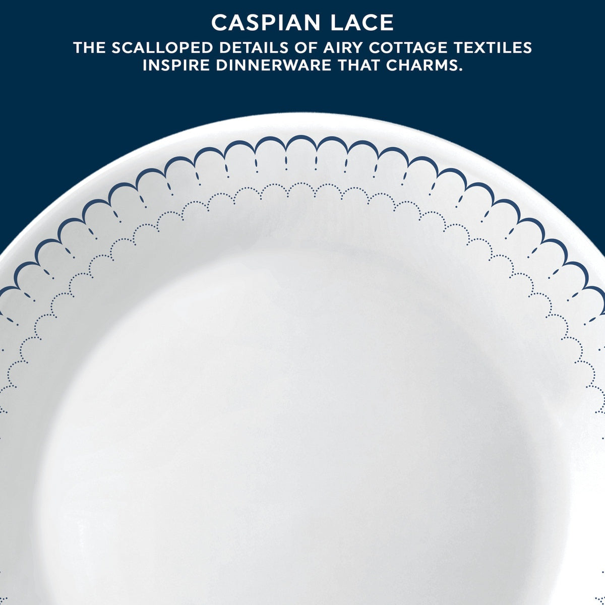 Corelle® Caspian Lace 66-piece Dinnerware Set, Service for 12