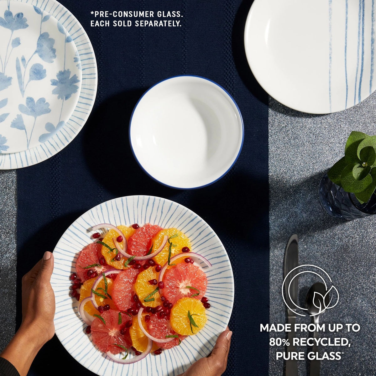 Corelle® Botanical Stripes 10.25" Dinner Plate