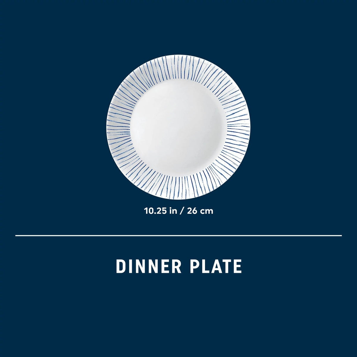 Corelle® Botanical Stripes 10.25" Dinner Plate, 6 pack