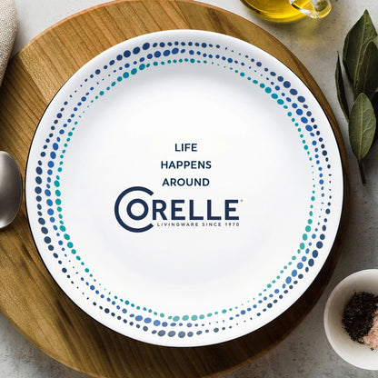 Corelle® Ocean Blues 16-piece Mugless Dinnerware Set, Service for 4