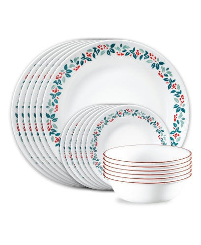 Corelle® Winter Berries 18-piece Dinnerware Set, Service for 6