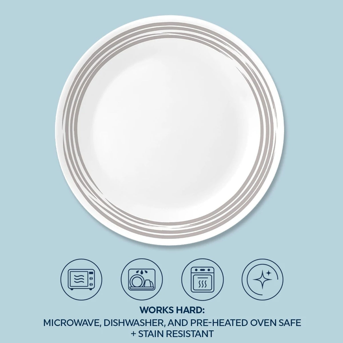Corelle® Brushed Silver 10.25" Dinner Plate