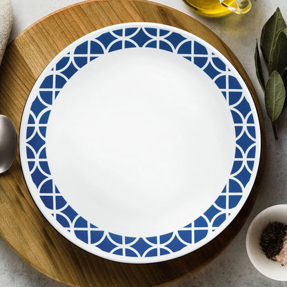 Corelle® Cobalt Circles 16-piece Mugless Dinnerware Set, Service for 4