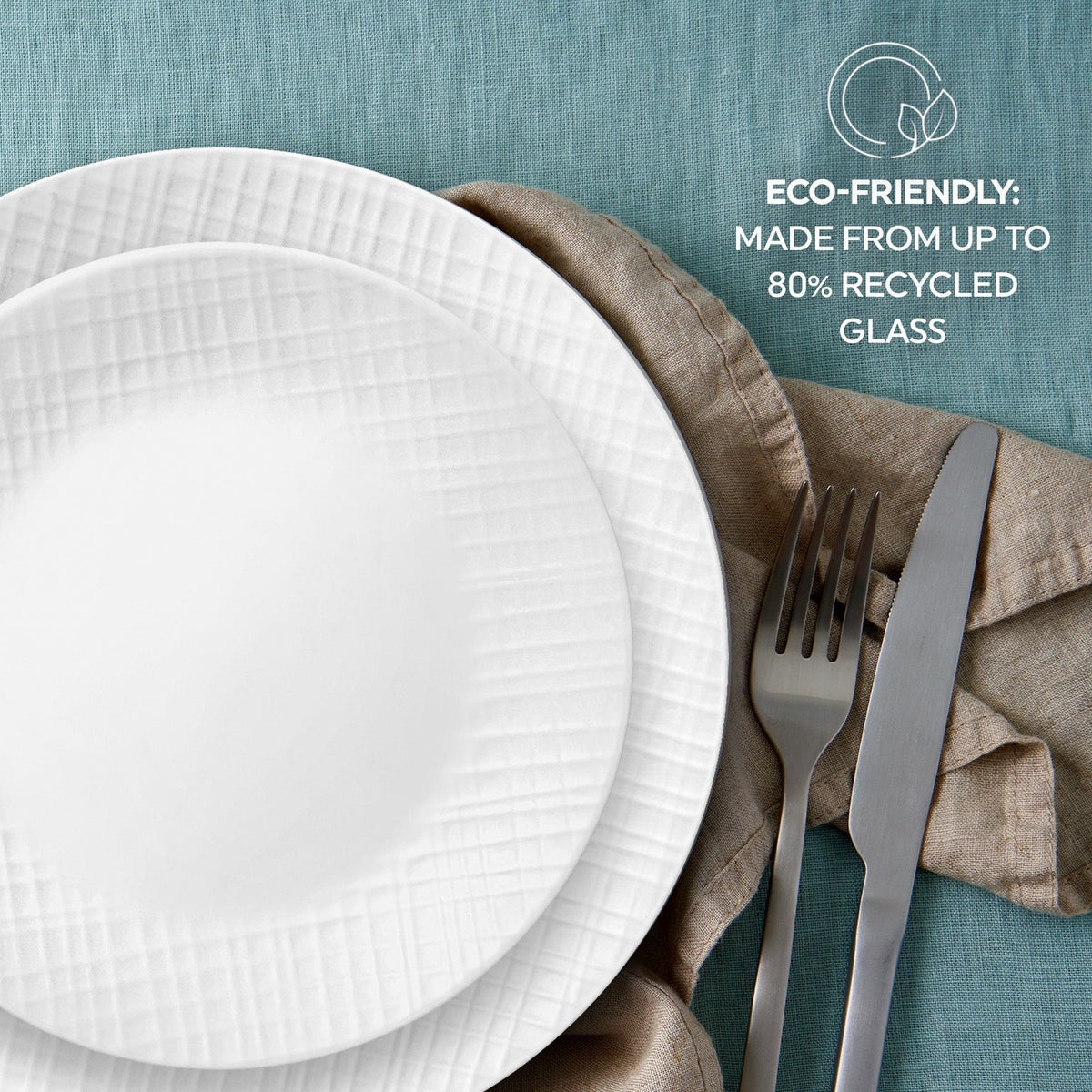 Corelle® Linen Weave 18-piece Dinnerware Set, Service for 6