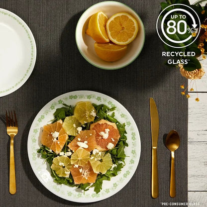 Corelle® Spring Blossom Green 12-piece Dinnerware Set, Service for 4