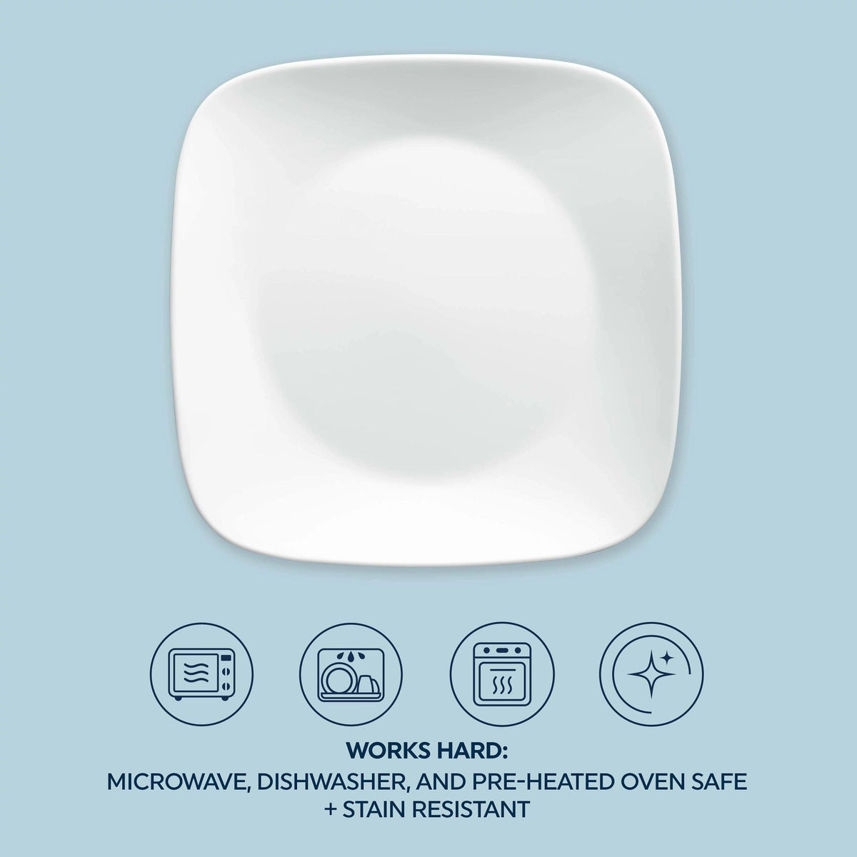 Corelle® Boutique Vivid White 8-piece Dinnerware Set, Service for 4