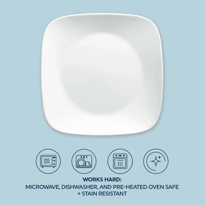 Corelle® Boutique Vivid White 8-piece Dinnerware Set, Service for 4