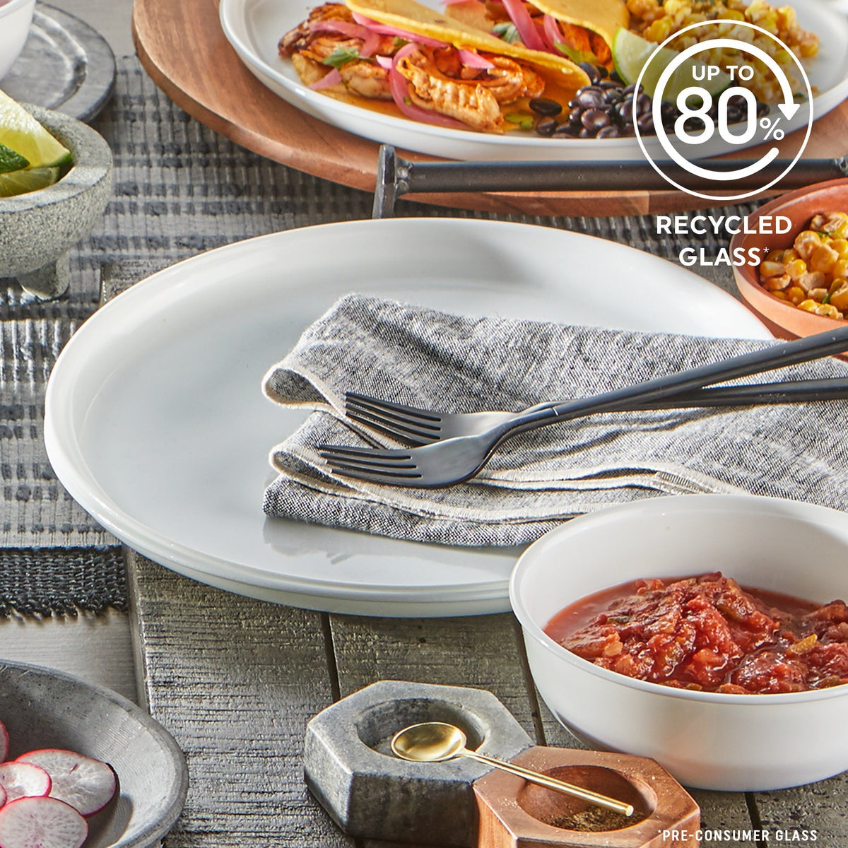 Corelle® Modern Rounds 12-piece Dinnerware Set, Service for 4