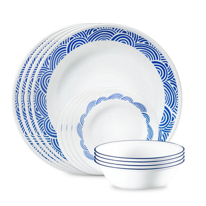 Corelle® Rolling Waves 18-piece Dinnerware Set, Service for 6