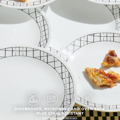 Corelle® Delicate Grid 8.5" Lunch Plate, 6-pack
