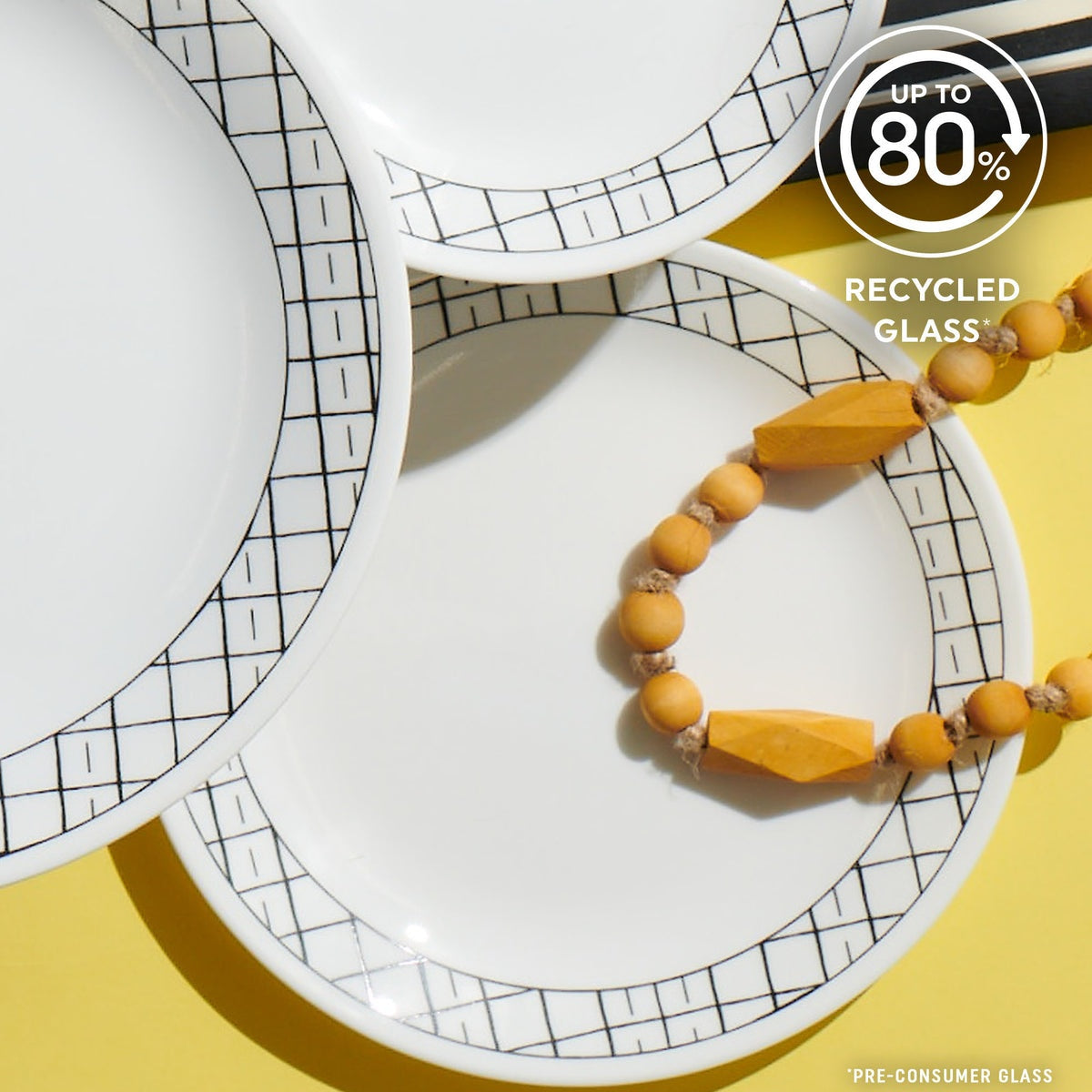 Corelle® Delicate Grid 8.5" Lunch Plate, 6-pack
