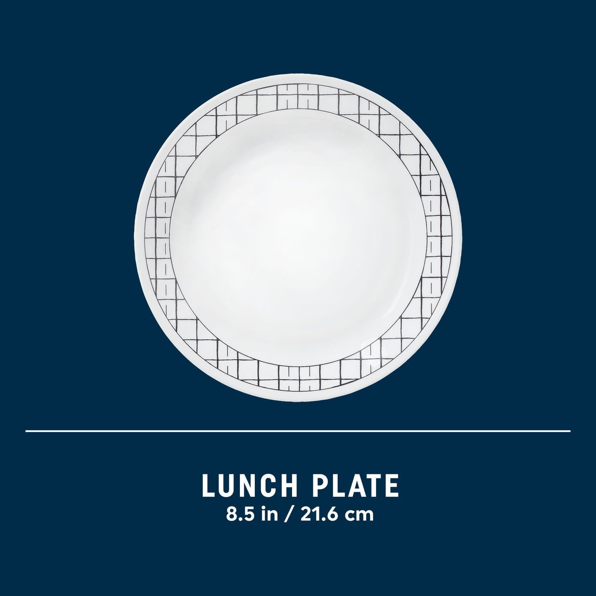 Corelle® Delicate Grid 8.5" Lunch Plate, 6-pack