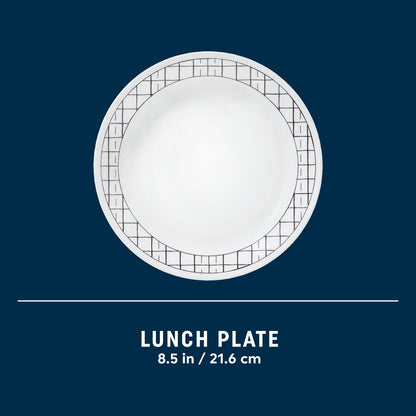 Corelle® Delicate Grid 8.5" Lunch Plate, 6-pack