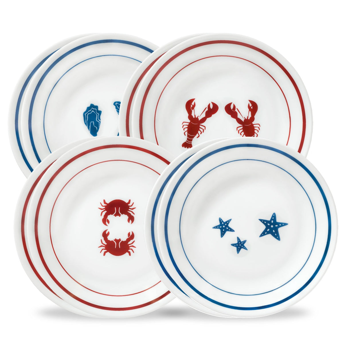 Corelle® Rockland Harbor 6.75" Appetizer Plate, 8-pack