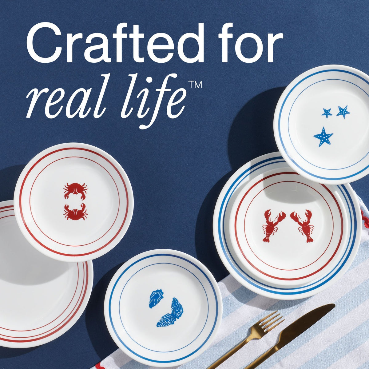Corelle® Rockland Harbor 6.75" Appetizer Plate, 8-pack