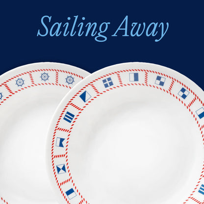 Corelle® Sailing Away 6.75" Appetizer Plate, 8-pack