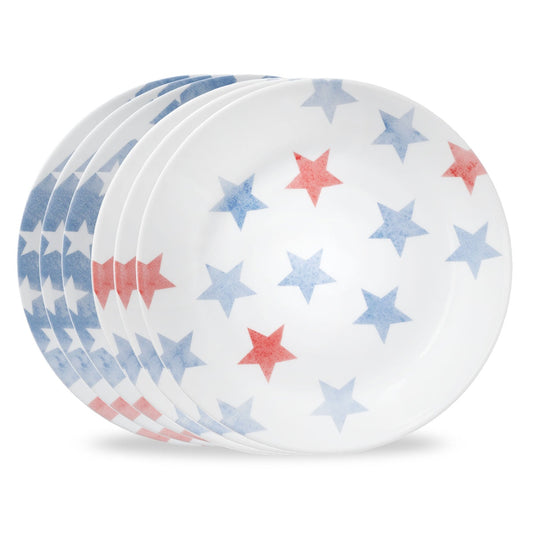 Corelle® Red, White, and Blue 8.5" Lunch Plate, 6-pack