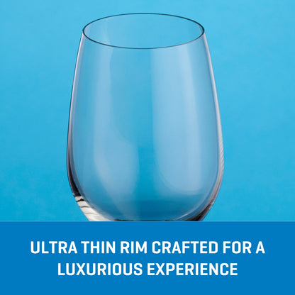 Ocean Glass Matera White Wine Glasses (4-Pieces), 14-ounce, dishwasher safe